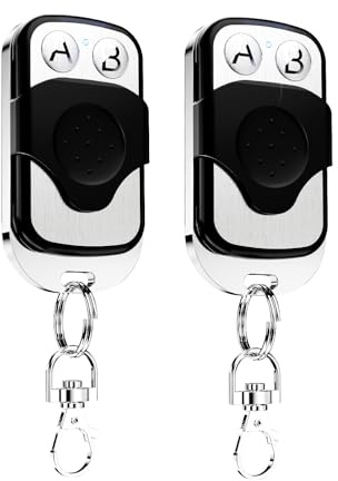 2 Pièces Telecommande Universelle Portail 433,92 MHz Code Fixe Bip Portail Universelle Télécommande de Garage sans Fil Coulissant 4 Touches Copieuse pour Porte de Garage et Voiture