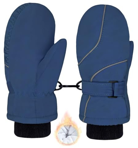 lifwimner Skihandschuhe Kinder Winterhandschuhe Wasserdicht Fäustlinge Kinder Thermo Warme Handschuhe für 3-6 Jahre