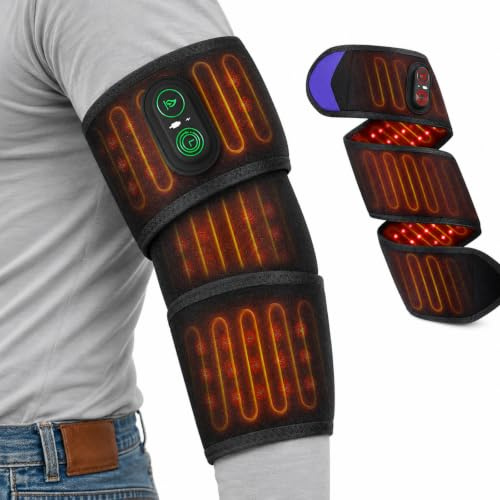 GartWerk Cordless Arm Heating Pad, 5000mAh Heating Pad Body Wrap with Red Light for Wrist Forearm Elbow Leg, 100cm Heating Arm Sleeve with 3 Heat & Timing Settings, Fast Heated Body Wrapping Pad