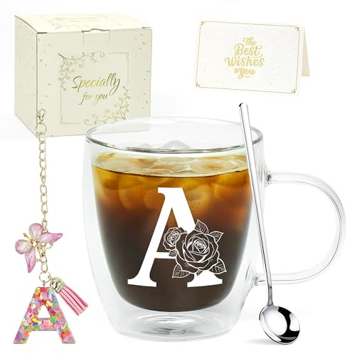 ZIOSINM Cadeau Anniversaire Femme, Tasse à Double Paroi Personnalisé | Cadeau Femme Tasse a Cafe, Idee Cadeaux Meilleure Amie Collègue Soeur Cadeaux Mariage Fête des Mères, Saint-Valentin ou Noël