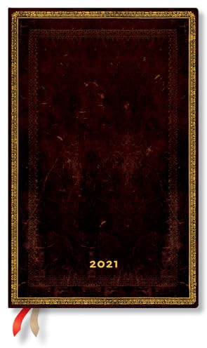 Paperblanks 12-Monatskalender 2021, schwarz, marokkanisch, vertikal, Maxi (135 × 210 mm)