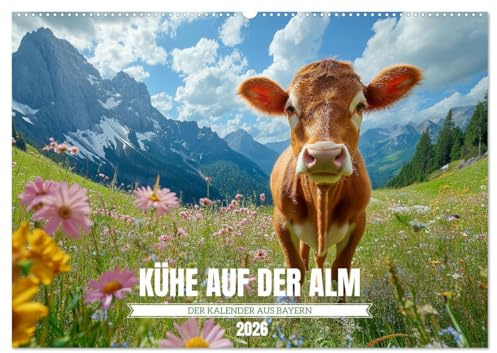 KÜHE AUF DER ALM – Der Kalender aus Bayern (Wandkalender 2026 DIN A2 quer), CALVENDO Monatskalender: Entdecke bayerische Kühe auf malerischen Almen Tradition trifft Idylle. (CALVENDO Tiere)
