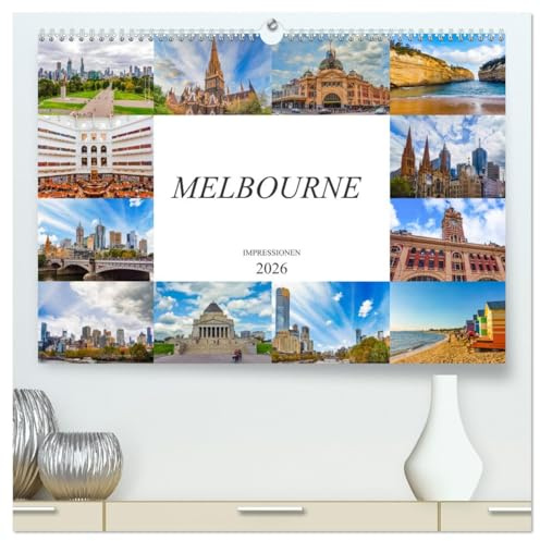 Melbourne Impressionen (hochwertiger Premium Wandkalender 2026 DIN A2 quer), Kunstdruck in Hochglanz: Zwölf beeindruckende Bilder von der Metropole Melbourne (CALVENDO Orte)