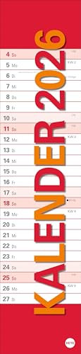 Langplaner XL 2026: Praktischer Streifenkalender fürs Büro. Großer Wandkalender mit Datumsschieber. Terminkalender 2026 zum Eintragen. 16 x 70 cm (Bürokalender Heye)