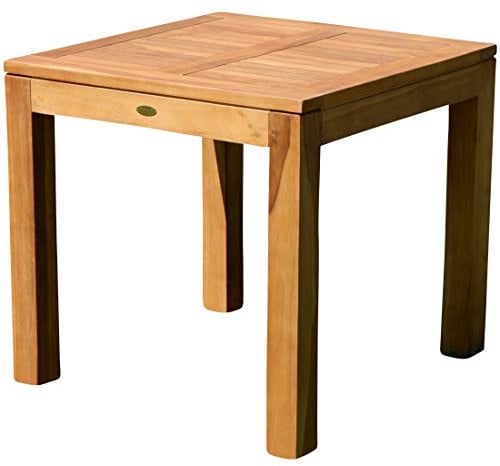 ASS Wuchtiger echt Teak Bigfuss Design Gartentisch 80x80 Holztisch Teaktisch Garten Tisch Holz JAV-BIGFUSS80