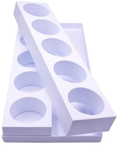 Martellato 10 Hohlraum, Kunststoff Single Servieren Formen Tablett, rund, 65 x 40 mm, weiß