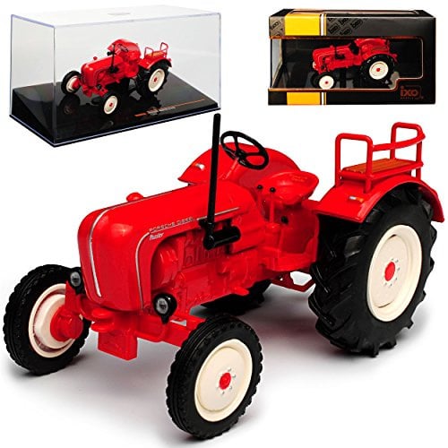 Ixo Porsche Diesel Master N419 1962 Traktor Rot 1/43 PremiumX Modell Auto mit individiuellem Wunschkennzeichen