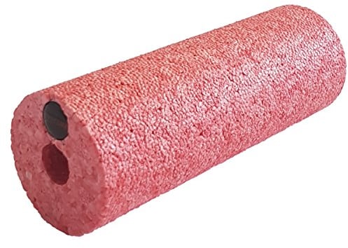 diMio Mini-Epp Hartschaum für Unterwegs Oder bei Der Arbeit Faszienrolle, in 3 Farben und Härtegraden - Schwarz (sehr hart), Rot (hart), Blau (mittlere Härte), 15x5.4cm (Rot (hart))