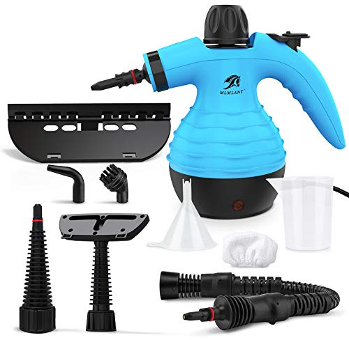 MLMLANT Handheld Portable Steam Cleaner, Multi-Purpose Mini Steamer for Home Use, with 9 Accessories for Air Fryer, Sofa, Bathroom, Kitchen, Floor, Window, Carpet, and Car Seat
