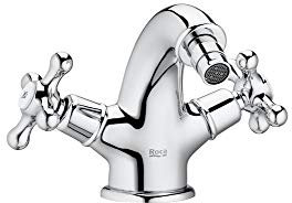 Roca A5A6A4BC00 Mezclador bimando para bidé con desagüe Click-clack, Cromado