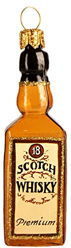 PPH 'IMP' Christbaumschmuck Figuren Flaschen Weihnachtsdeko Christbaum Weihnachtsbaum Schmuck Deko Glas Whisky-Flasche 7.5 cm