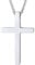 Stainless Steel Cross Pendants Necklace with Chain Women Men Crucifix Religious Jewelry