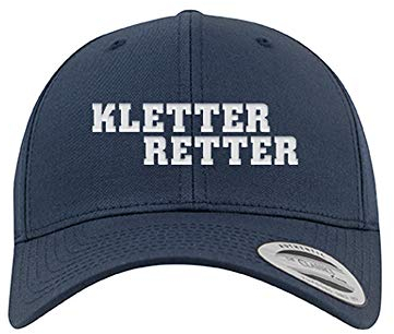 KletterRetter Classic Snapback Cap: Navy Curved