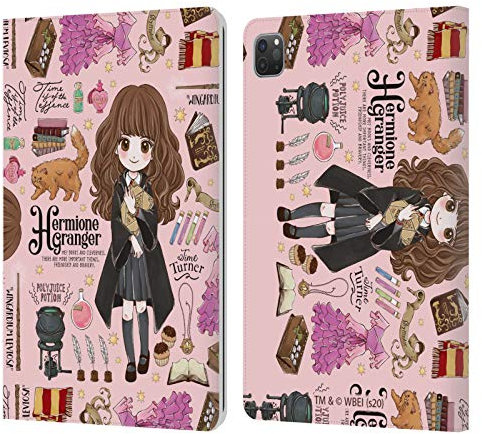Head Case Designs Licenciado Oficialmente Harry Potter Patrón Hermione Reliquias de la Muerte XXXVII Carcasa de Cuero Tipo Libro Compatible con Apple iPad Pro 11 2020/2021 / 2022