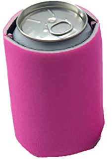 Neoprene Beer Blank Can Coolers Sleeves Insulated Beer Can Sleeve Covers Easy-On Can Cooler for Soda, Beer, Can Beverage Pink 1PCS