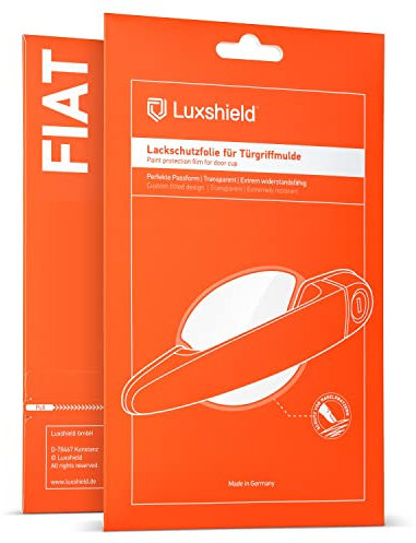 Luxshield Auto Türgriff Schutzfolie Griffmulde für FIAT 500 312 I 2008-2024 - Kratzschutz, Lackschutzfolie - Transparent glänzend