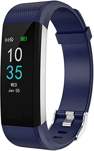 LEBEXY Fitness Bracelet Waterproof IP68 | Fitness Tracker Watch | Smartwatch Pedometer Activity Tracker | Calorie Counter Sports Watch Built-in GPS, Blue