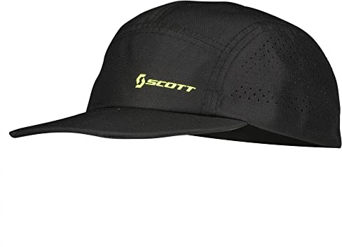 Scott Unisex Cap 5-Panels Tech Rc Run Mützen, Schwarz/Gelb, Größe Passt