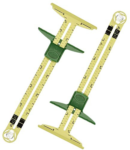 YEQIN 2pcs 5 in 1 Handy Sliding Sewing Gauge Quilting Tools for Beginner Work as T-Gauge, Hem Gauge, Seam Allowance