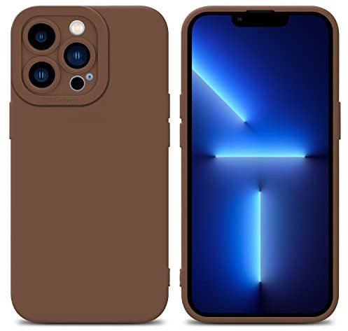 cadorabo Housse Compatible avec Apple iPhone 13 Pro en Fluid Marron - Étui de Protection en Silicone TPU Flexible