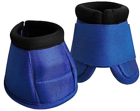 Gallopoff Equine Ballistic Hufglocken, No-Turn Bell Boots for Horses, Horse Hoof Protection Boots (Verkauft in Paaren), Königsblau, Größe L