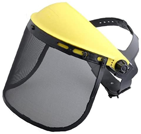 Safety Face Shield with Mesh Visor for Chainsaw Trimmer Pole Pruner Visors