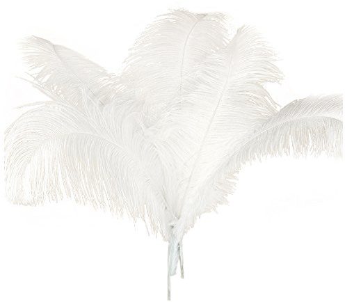 Daroplo 10 Stück natürliche Straußenfedern Hochzeit Dekoration Weiß 45-50 cm