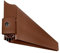 Gedotec Joint de sol abaissable, marron, 1 pièce, joint de porte inférieur automatique, 13 x 39 mm, APPLIQUE - Longueur 830 mm - Peut être raccourci - Joint d'abaissement pour portes - Joint de sol de