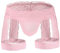 ROSVAJFY Mutande Pizzo Tirm Biancheria Intima da Uomo, Perizoma con Giarrettiera G-String a Marsupio Rigonfio, Uomo Lingerie Elastica Bikini Mutandine a Vita Bassa (Rosa)