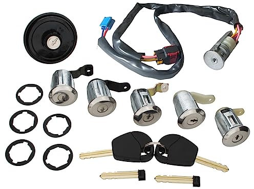 Kit Complet Antivol de Direction AVEC 5 Barillets, 1 Bouchon de Carburant, 2 Clés ET 2 Lames compatible avec BERLINGO PARTNER de 1996 à 2008-4162AN 4162AP