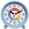 GDWD Wecker Kinder für Jungen Mädchen, Kinderwecker Digital Ohne Ticken, Lernwecker Lernuhr Weckuhr Kinderuhr Snooze Analog Lichtwecker, Quarzwecker mit Nachtlicht, Batteriebetrieben Weckuhr (Blau)