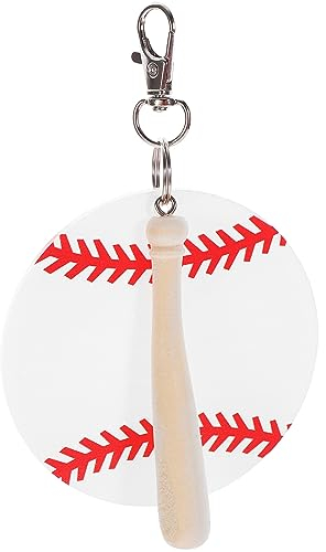Ciieeo 2st Softball-schlüsselanhänger Schlüsselanhänger Sportzubehör Mini-baseball-anhänger Schlüsselanhänger Für Baseball-partys Hängender Baseball-schlüsselanhänger Ornament Weiß Leer