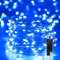Außen LED Lichterkette Kupferdraht, 20M 200 LED Halloween Blau Beleuchtung Weihnachts Innen Dekoration Wasserdicht Lichter mit 8 Modi für Zimmer, Weihnachten, Bäume, Garten, Party, Hochzeit, DIY Deko