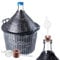 KADAX Glasballon-Set 10L, Gärballon mit Kunststoffkorb und Gärzubehör, Gummi-stopfen, Gärröhrchen, schmale Öffnung, Weinballon, Flasche, Glasflasche (Glas Gärröhrchen)