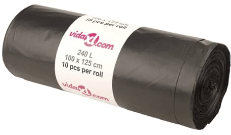 vidaXL Sacs poubelles 150 pcs Noir 240 L