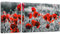 Sungeek 3 Teilig Leinwandbilder mit Holzrahme, Leinwanddruck Bilder 30 x 40 cm, Moderne Wandbilder Kunstdruck Wand Dekoration für Wohnzimmer Schlafzimmer Home Esszimmer Büro (Rote Blume)