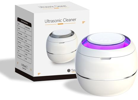 Retainer Cleaner, Ultrasonic Cleaner for Dentures,Ultraviolet Light, ultrasonic Jewellery Cleaner,Mouth Guard, Aligner, Whitening Trays, Toothbrush Head, 42kHz Jewelry Cleaner, 180ML