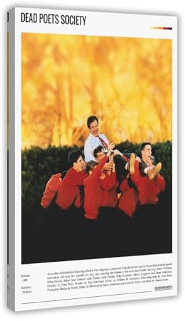 DESHVA Dead Poets Society – Filmposter auf Leinwand, Poster, Wandkunst, Dekor, Bild, Gemälde für Wohnzimmer, Schlafzimmer, Dekoration, Rahmen-Stil, 60 x 90 cm