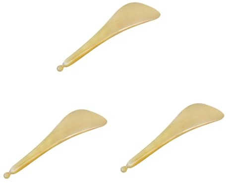 JECOMPRIS 3stücke Yak Horn Augenmassage-stick Natürlicher Ox-horn Beauty Massage-stick Für Hautpflege Und Augencreme-anwendung Vielseitig Einsetzbar Für Männer Und Frauen