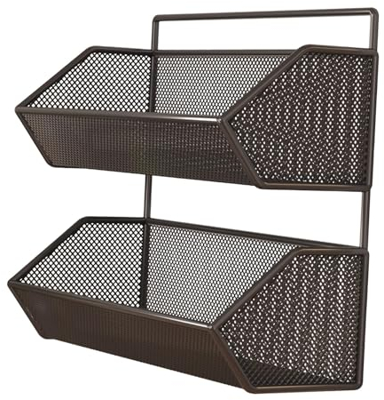 Sharplace Panier à fruits suspendu en fil métallique, panier mural suspendu pour placards, collations, fruits et légumes, garde-manger de salle de bains