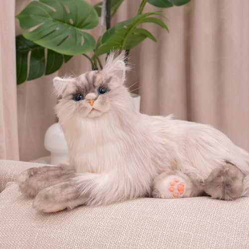 Chongker Gewichtete Stofftiere, Handgefertigte Realistische Katze Plüschspielzeug 3lbs, Katze Plüsch Lebhafte Echte Katze Größe Begleiter Haustier Plüschtier Für Katzenliebhaber Geschenke