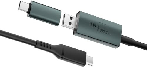 Teamgee Datenhub Video Converter Cable for Laptop Screen Extender,USB-A USB-C, for Windows, MacOS including M1 M2 M3