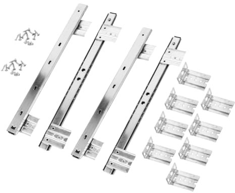 UTHCLO 1ensemble Clavier Coulissant Avec Guide De Rail Glissière Pour Tiroir De Bureau Installation Facile Compatible Avec Claviers Standards
