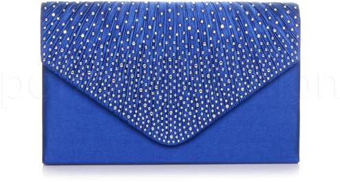 AJVANI Diamante envelope clutch bag