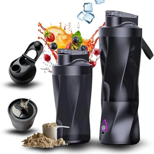 Pro Boost, blender mixeur portable sans fil 600 ml, fermeture anti-fuite, rechargeable, smoothie, shaker proteine, mixer fruits, glaçons, Tritan sans BPA, 6 lames acier inoxydable, USB-C inclu