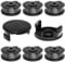 6 Pièces Bobine Rechange pour Bosch ART 23 SL 26 SL- Ø1,65mm 4,9m Coupe Bordure Bobine F016800569 F016800385 avec Couvercle de Bobine de Rechange F016F04557