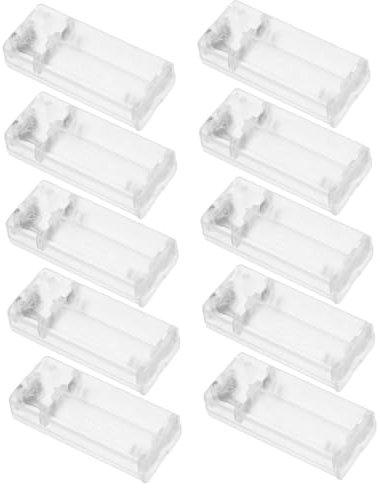 Transparenter Batteriehalter 2 Stück Aa aus ABS Kunststoff, 10 Stück