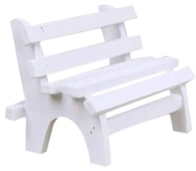ibasenice Elegante Mini Veranda Stuhl Holz Garten Bank für Home Decor Miniatur Landschaft