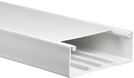 KOMIB Hochwertige KK15050RW Kabelkanal 150 x 50 x 2000mm Weiß (reinweiß) 10 Meter - 5 x 2m (5 Stück) Elektroinstallation Kabelkanal Kabelabdeckung Kabelmanagement/VDE (150 x 50mm)