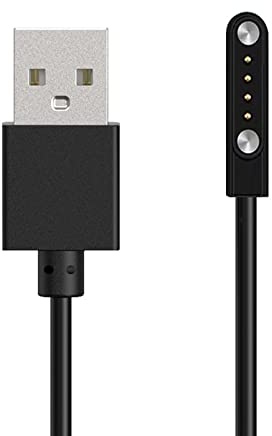 XFUYI USB-Ladekabel, USB 2.0-Stecker auf 4-poliges magnetisches Saugadapterkabel für 4-polige 9-mm-Space-Smartwatches